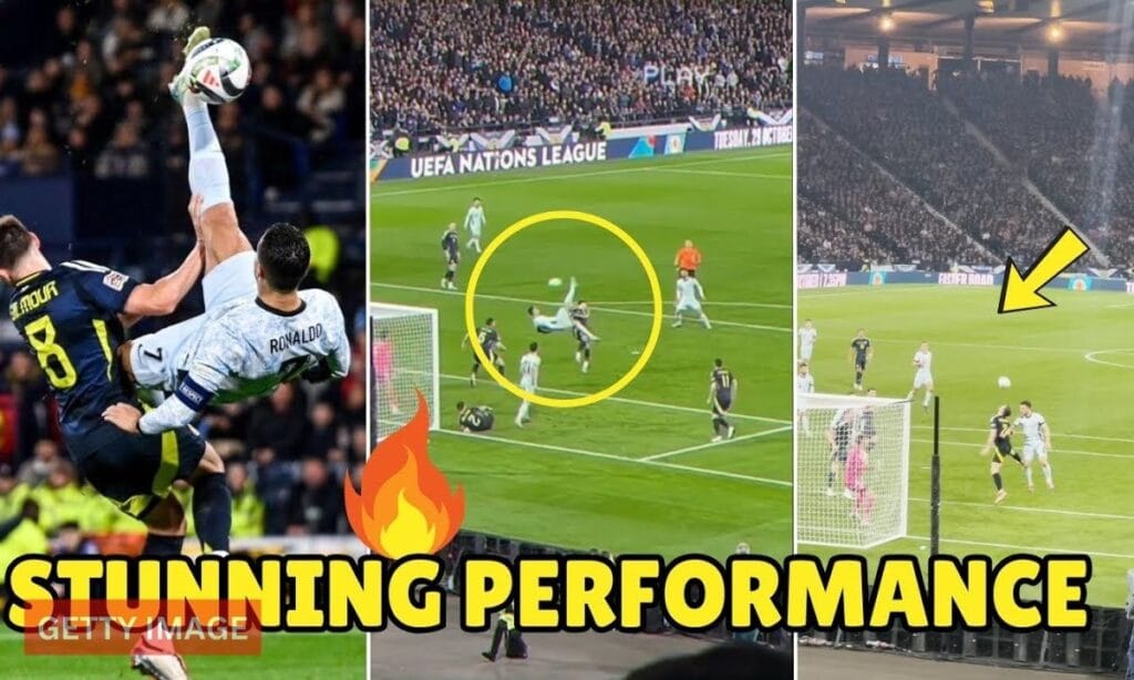 Cristiano Ronaldo’s Ageless Brilliance: Nearly Recreates Iconic Bicycle Kick Against Scotland